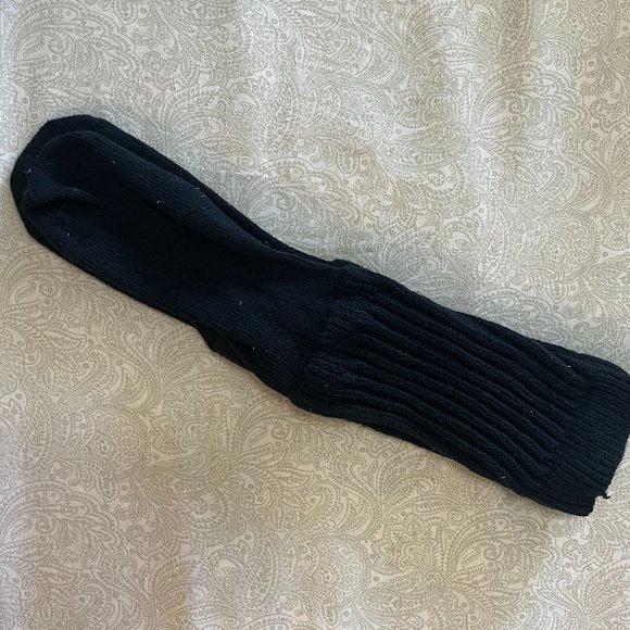 Women's Heavy Black Slouch Socks 80s 90s - Picture 1 of 3